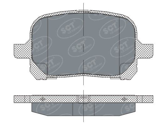 SCT GERMANY Piduriklotsi komplekt,ketaspidur SP 274 PR